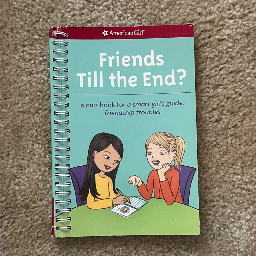 American Girl Friends Till the End Quiz Book - Red and Green Cover